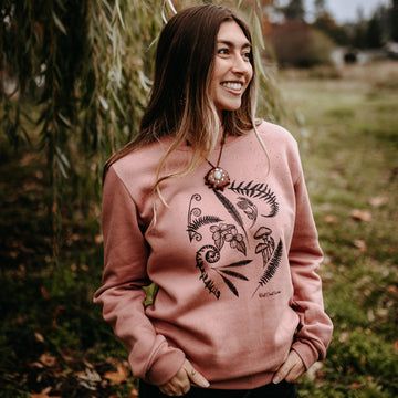 West Coast Foliage Crew in Dusty Rose *Made in Canada*