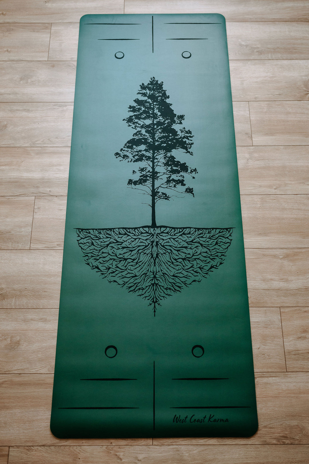 Tree Mycelium Engraved Forest Green Yoga Mat 5mm