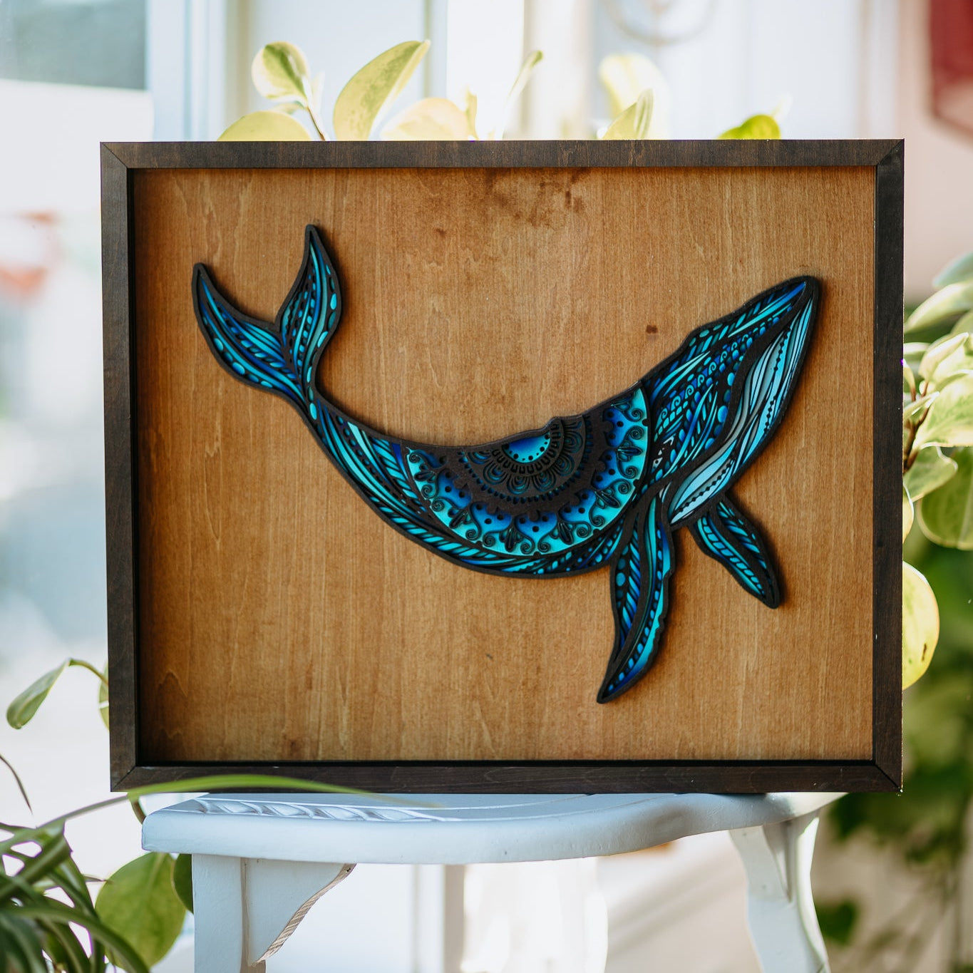Humpback Whale 3D Wood Art – West Coast Karma