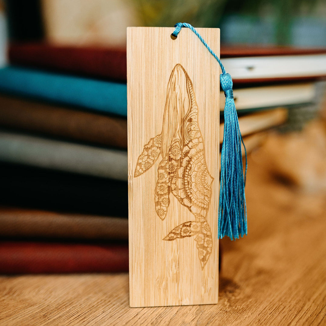 Mandala Humpback Bamboo Bookmark