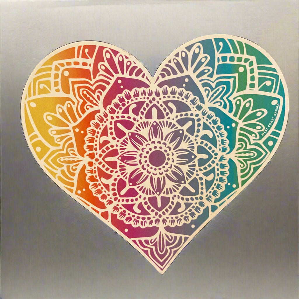 Rainbow Light Heart Magnet