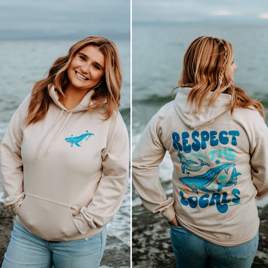 Respect The Locals Hoodie in Sand