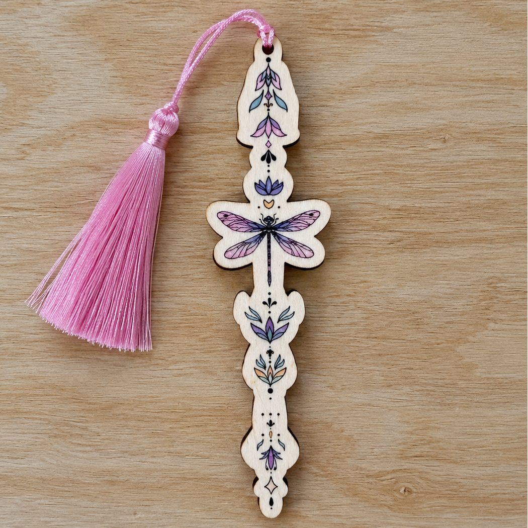 Colourful Dainty Dragonfly Bookmark