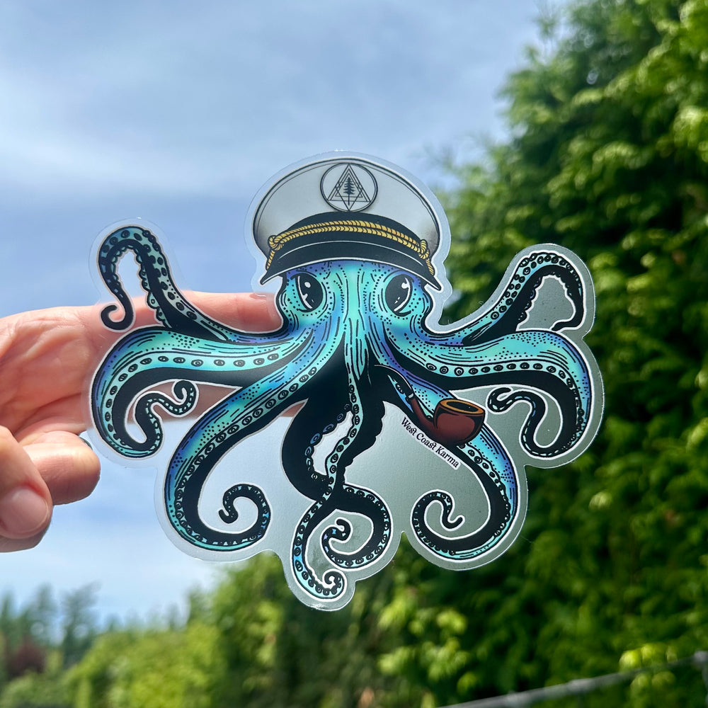 Captain Octopus Car Decal