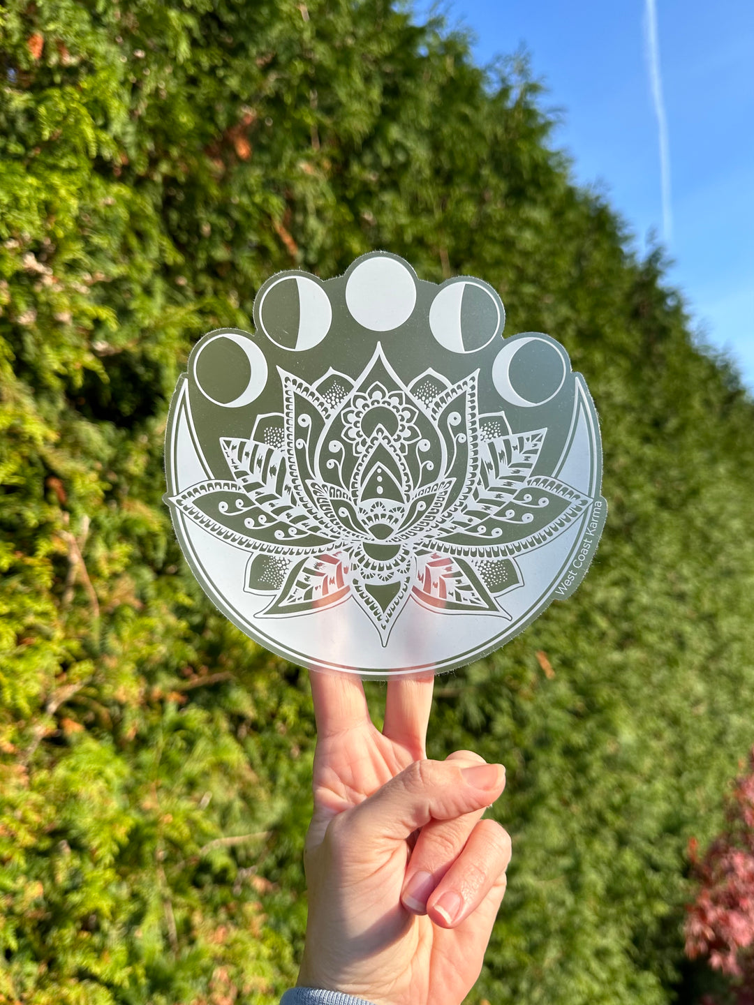 Lotus Moon Phase Car Decal
