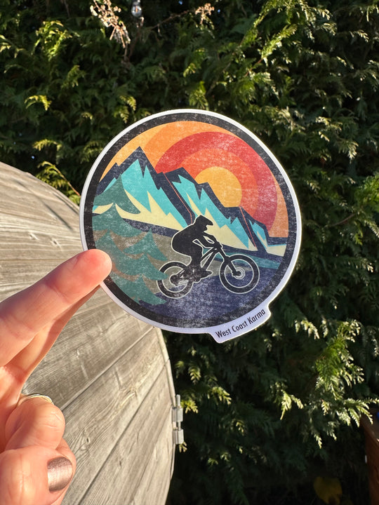 Retro Mountain Bike Sticker
