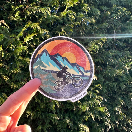 Retro Mountain Bike Sticker