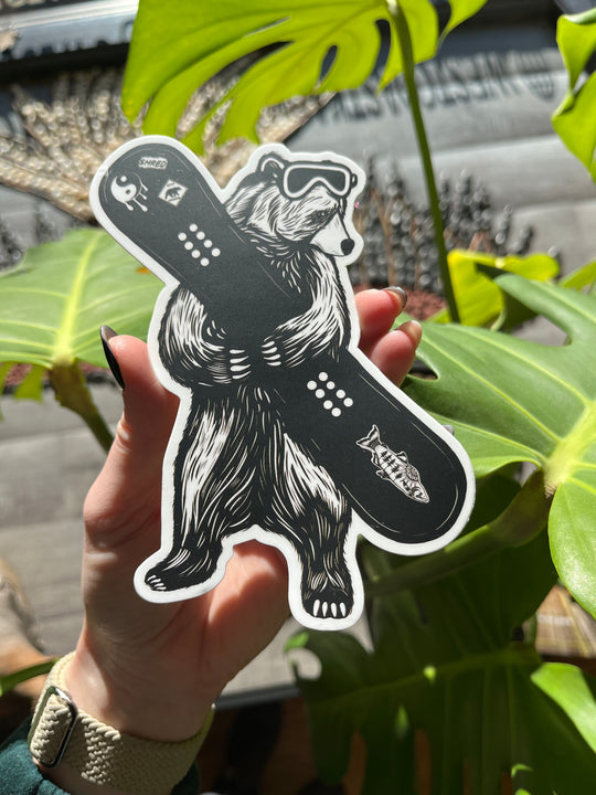 Shredding Bear Sticker