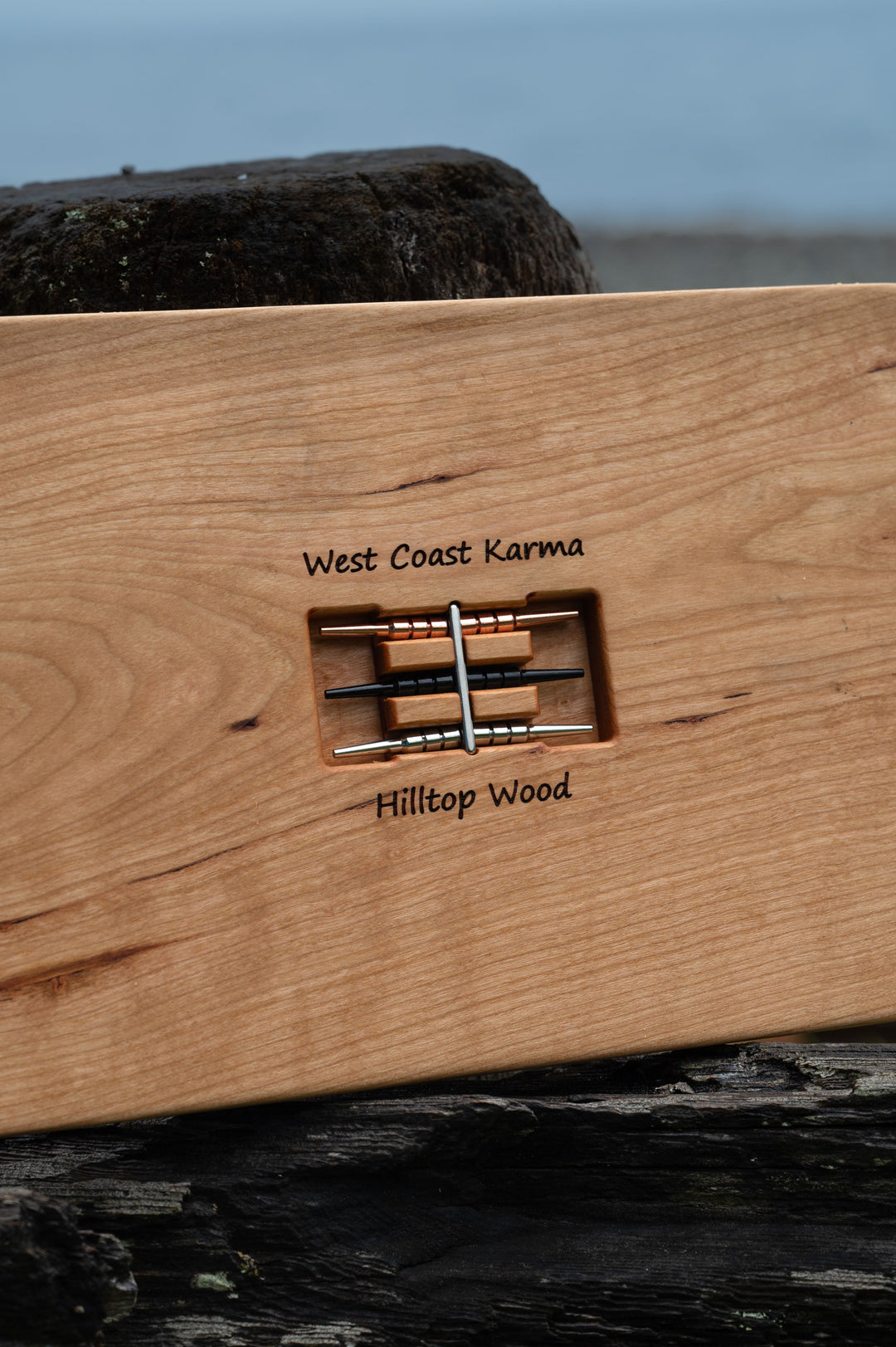 Vancouver Island Engraved Cribbage Board
