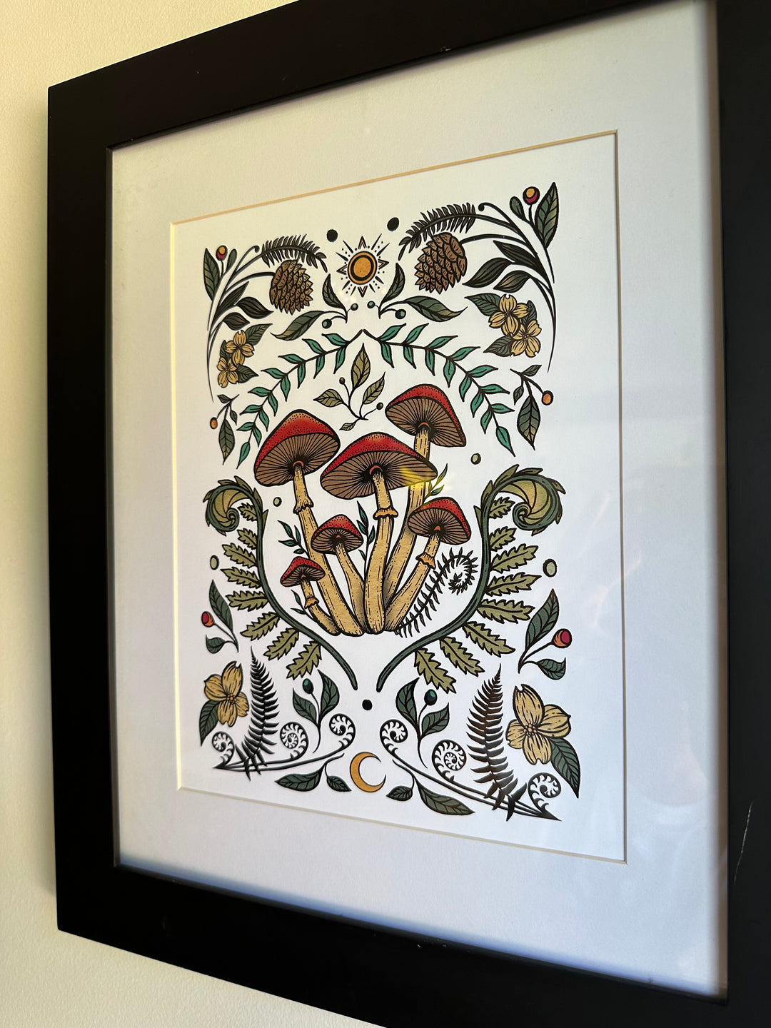 Cottage Mushroom Art Print