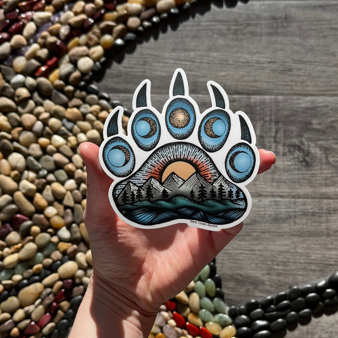 Nature Bear Paw Colourful Sticker
