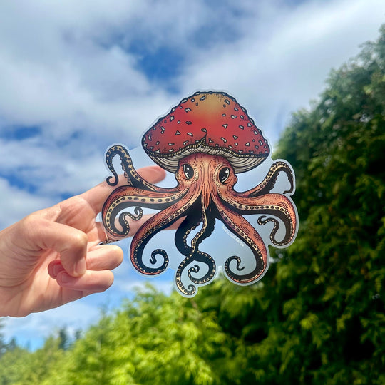 Mushroom Octopus Decal "Mushtopus!"