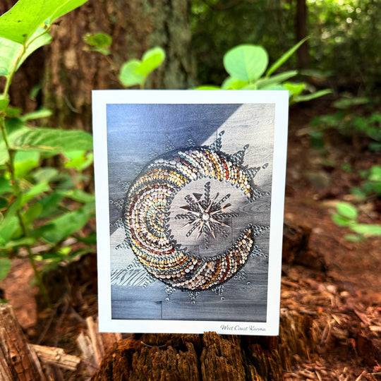 Crescent Moon Art Note Card
