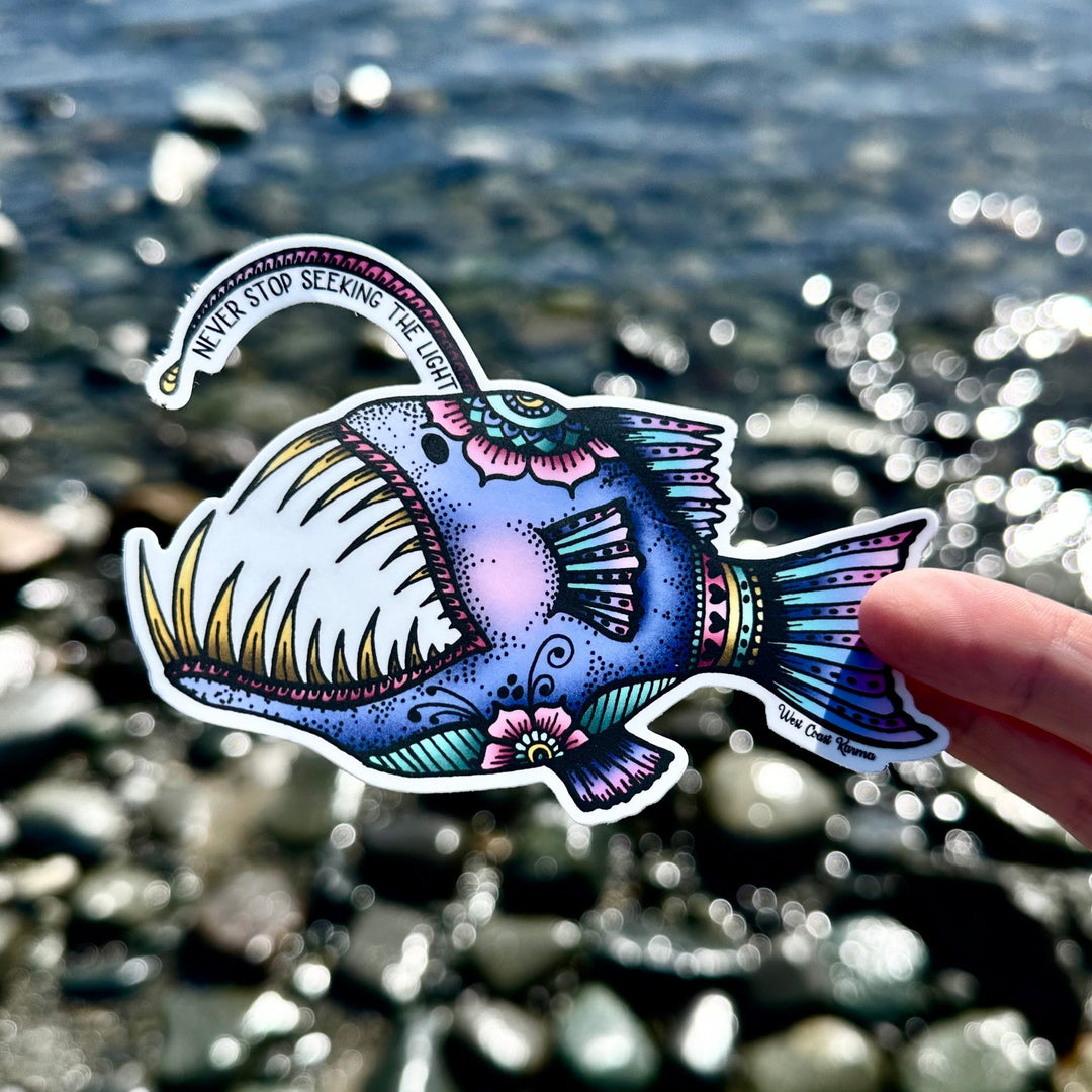 Colourful Angler Fish "Never Stop Seeking The light" West Coast Karma Colourful Angler Fish "Never Stop Seeking The light" West Coast Karma