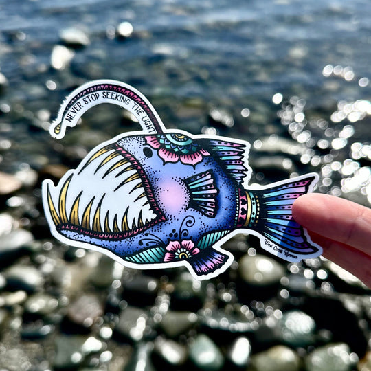Colourful Angler Fish "Never Stop Seeking The light"