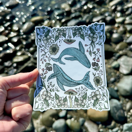 Land And Sea Watercolour Sticker