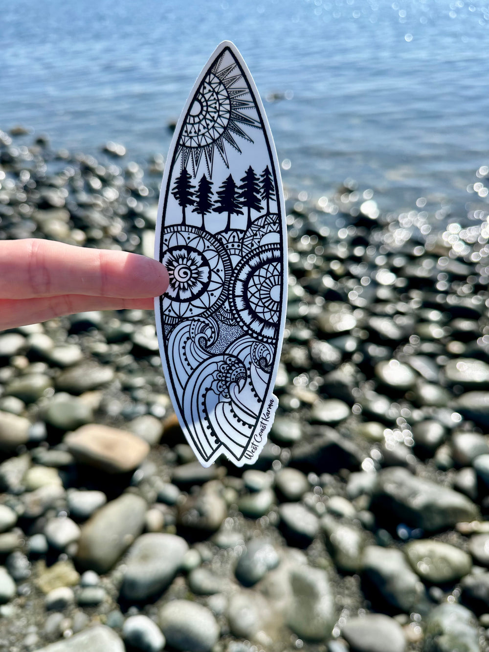 Nature Surf Board Sticker