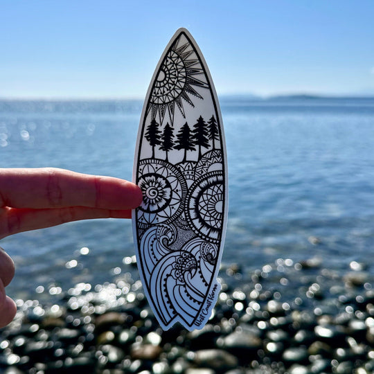 Nature Surf Board Sticker