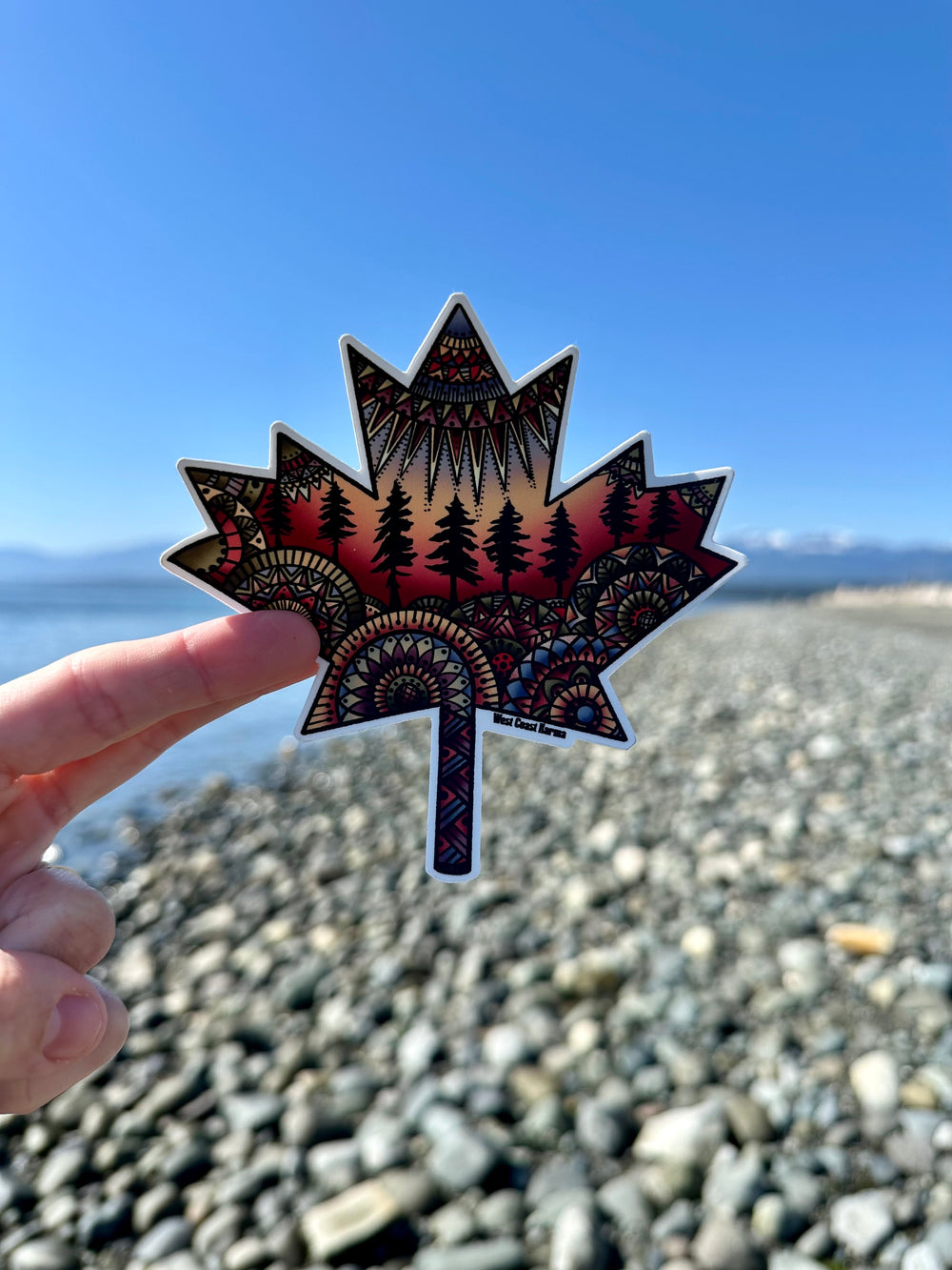 Nature Canadian Maple Leaf Colourful Sticker