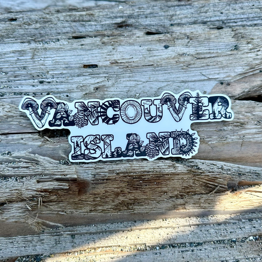 Vancouver Island Words Sticker