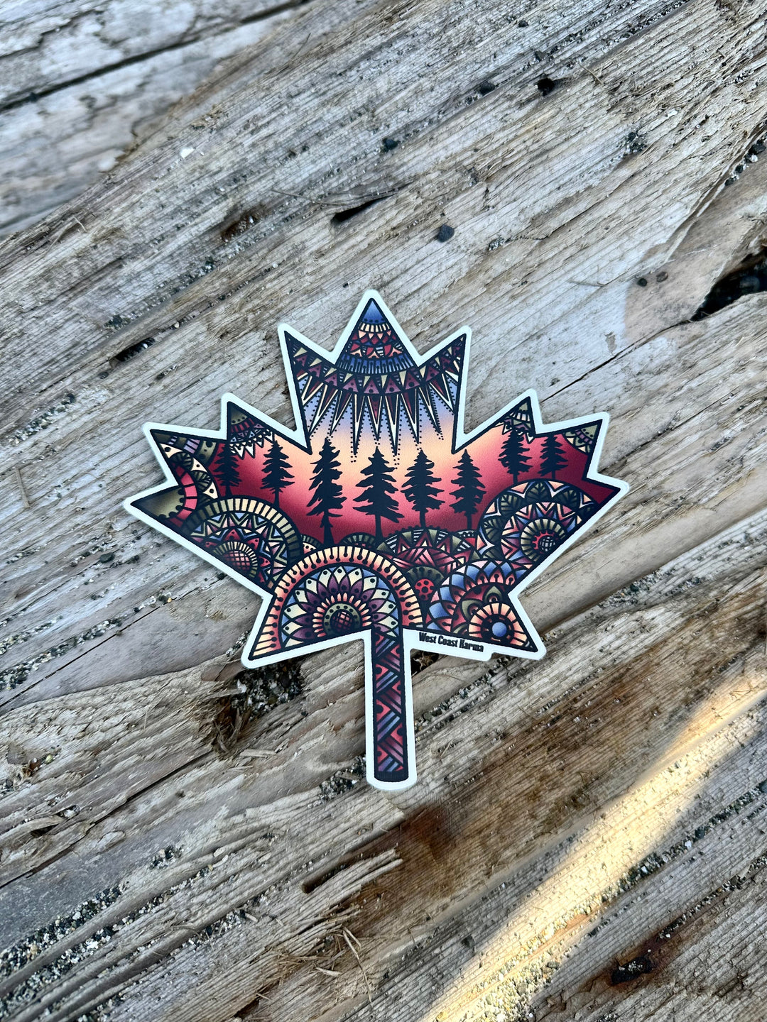 Nature Canadian Maple Leaf Colourful Sticker