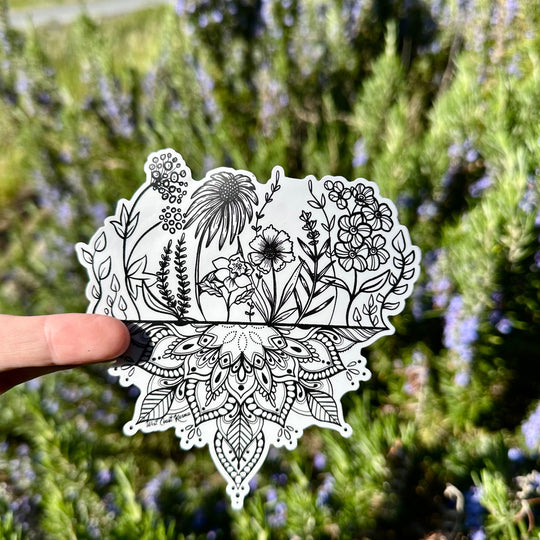 Wildflower Mandala Sticker