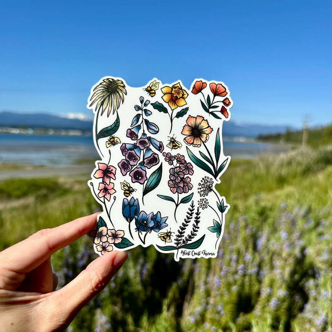 Wildflowers Colourful Sticker