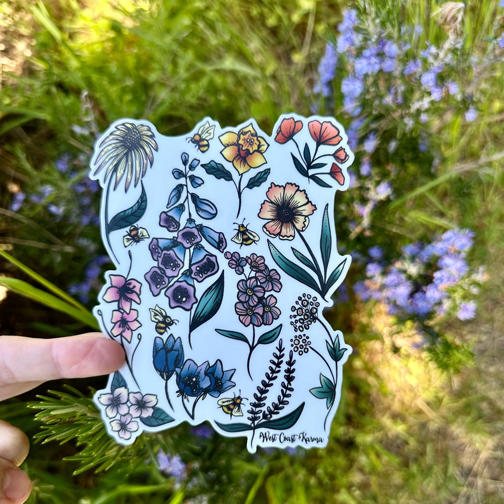 Wildflowers Colourful Sticker