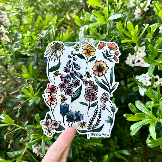 Wildflowers Colourful Sticker