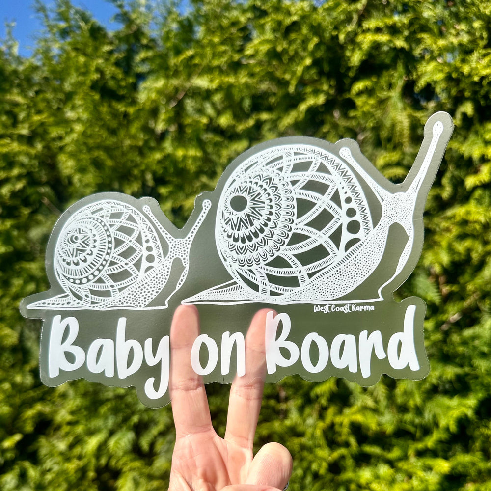 Snails Baby On Board Car Decal