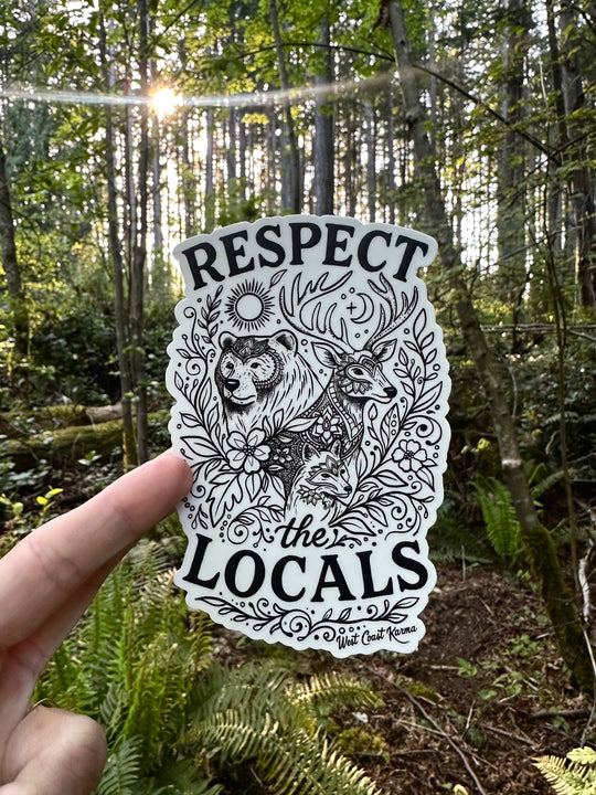 Respect The Locals Forest Animals Sticker