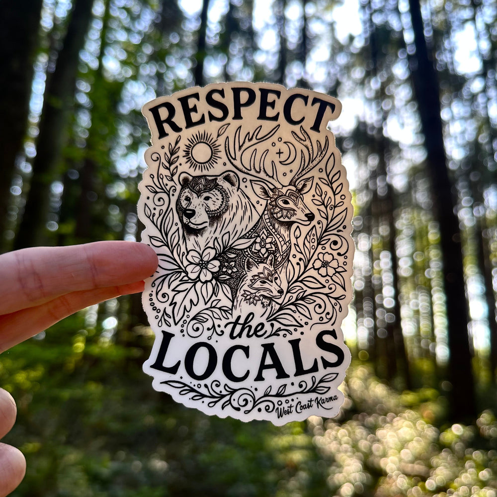 Respect The Locals Forest Animals Sticker