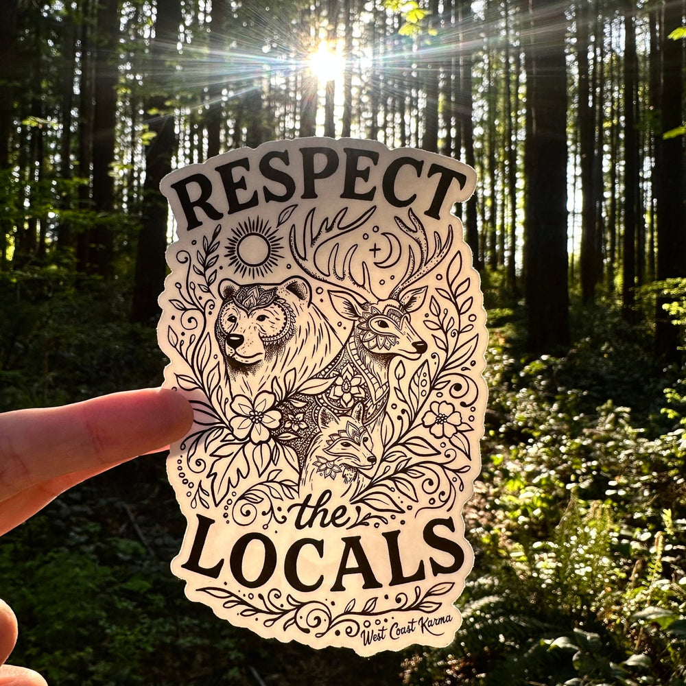 Respect The Locals Forest Animals Sticker