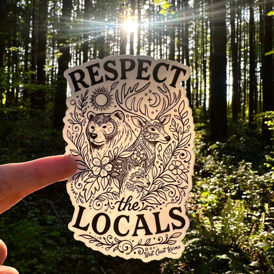 Respect The Locals Forest Animals Sticker