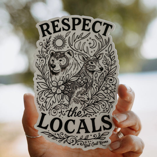 Respect The Locals Forest Animals Sticker