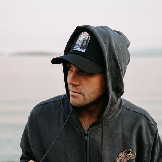 Hiking Sasquatch Performance Hat- Black