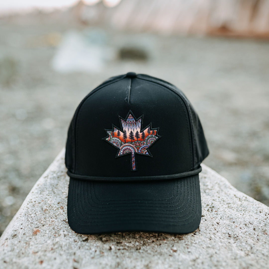 Maple Leaf Performance Hat- Black