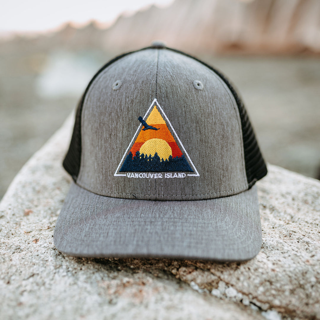 Sunset Eagle VI Trucker Hat- Charcoal/Black