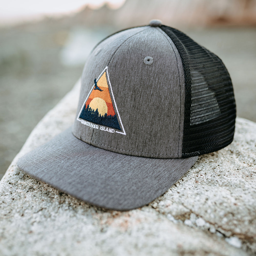 Sunset Eagle VI Trucker Hat- Charcoal/Black