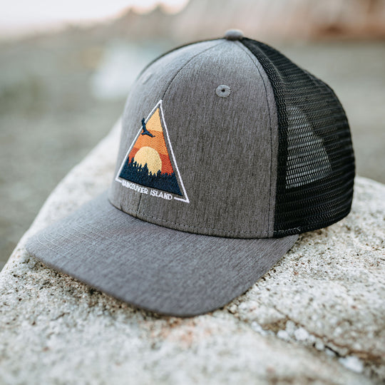 Sunset Eagle VI Trucker Hat- Charcoal/Black