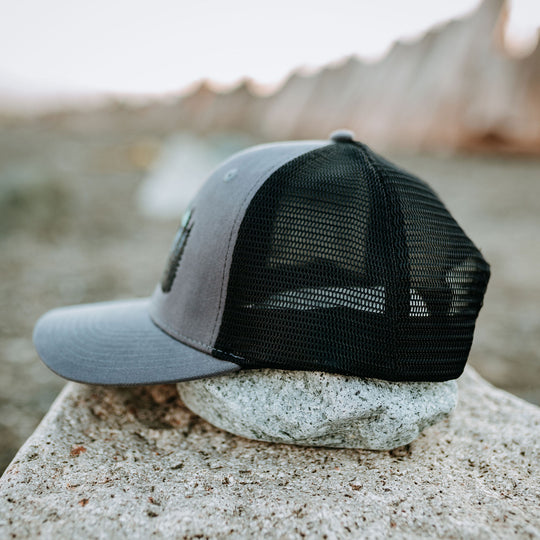 Sasquatch Stroll Trucker Hat- Grey/Black