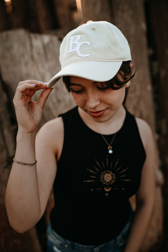BC Unstructured Baseball Hat- Natural