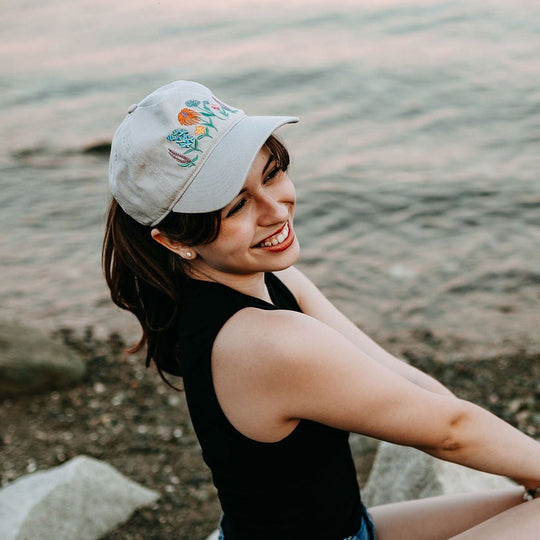 Wildflowers Dad Hat- Sand