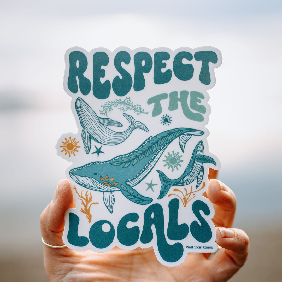 Respect The Locals Whale Sticker