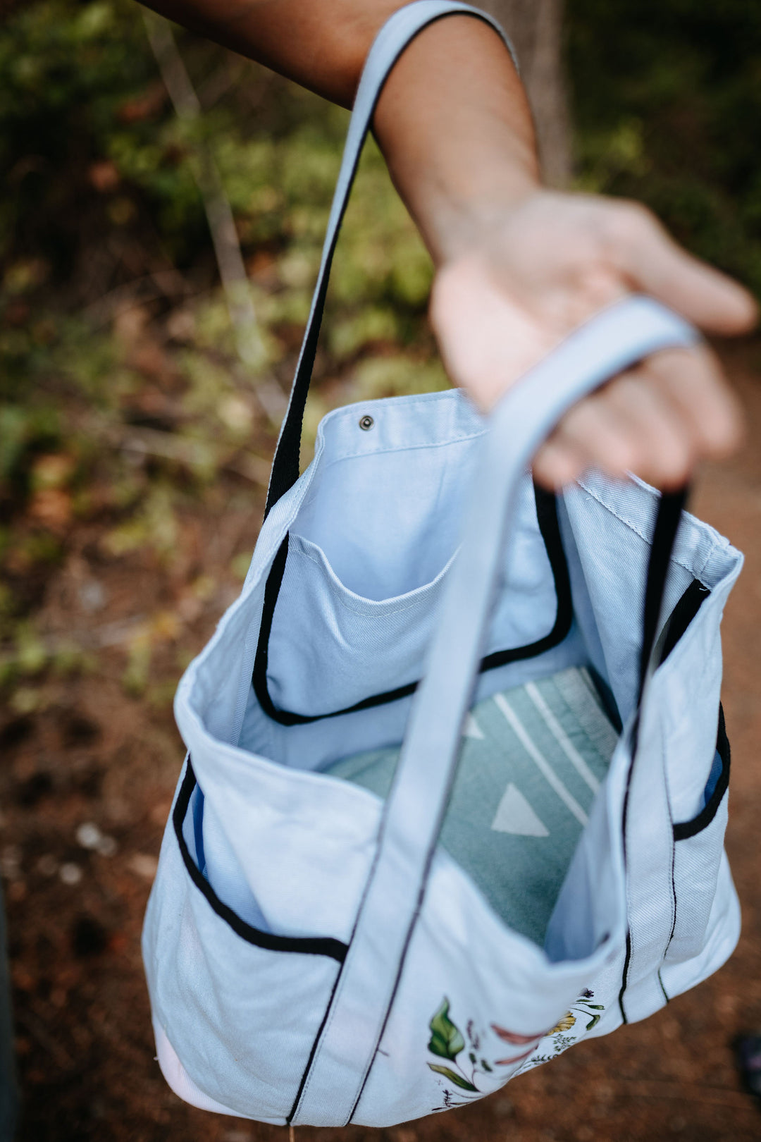 Flying Fauna Large Canvas Tote Bag
