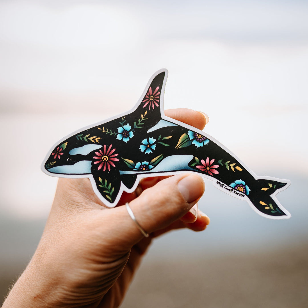 Colourful Tattoo Orca Sticker