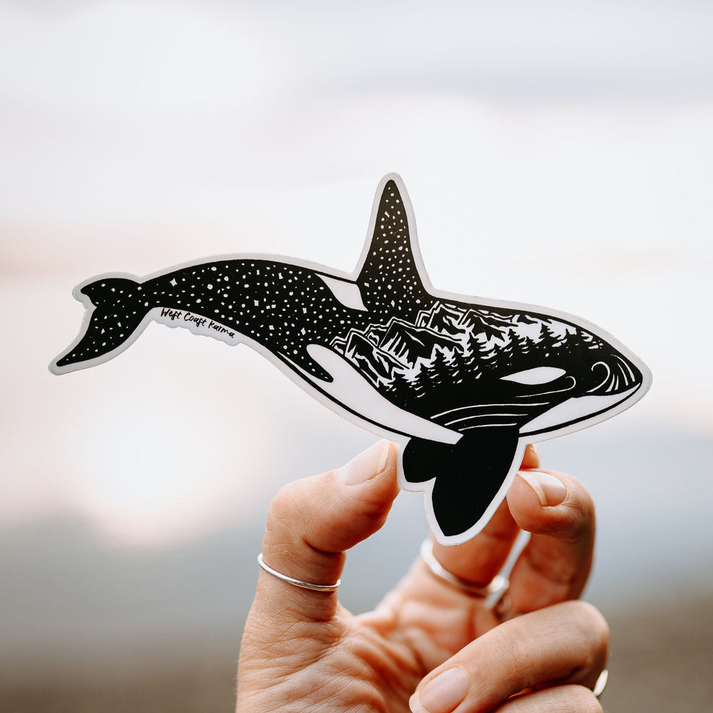 Nature Mountain Orca Sticker