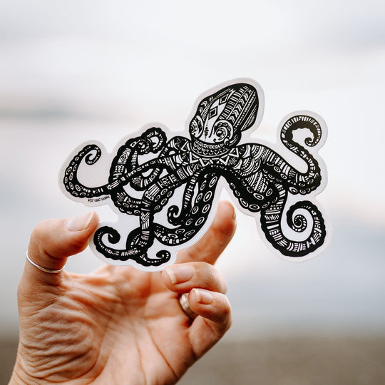 Octopus Geometric Vinyl Sticker