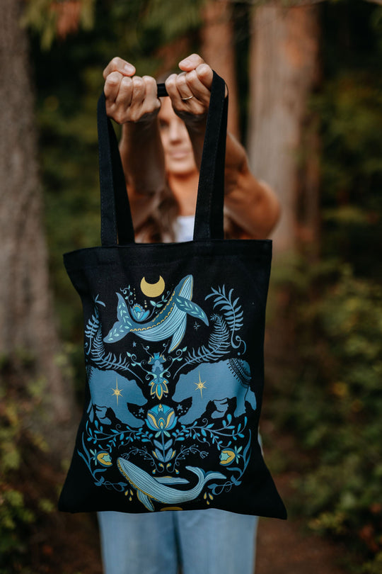 Cottage Bear Canvas Cotton Tote