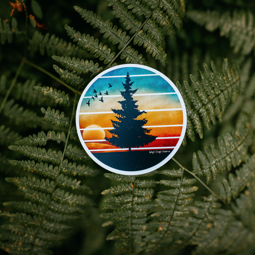 Golden Hour Pine Sticker